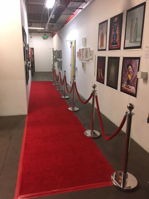 Red carpet and stanchions